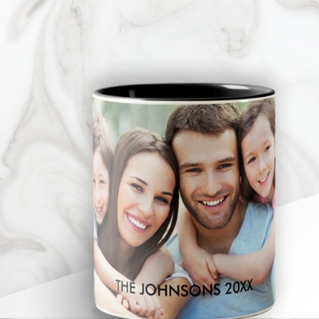 Custom Father's Day Photo Mug | Black Text (Creator Uploaded)
