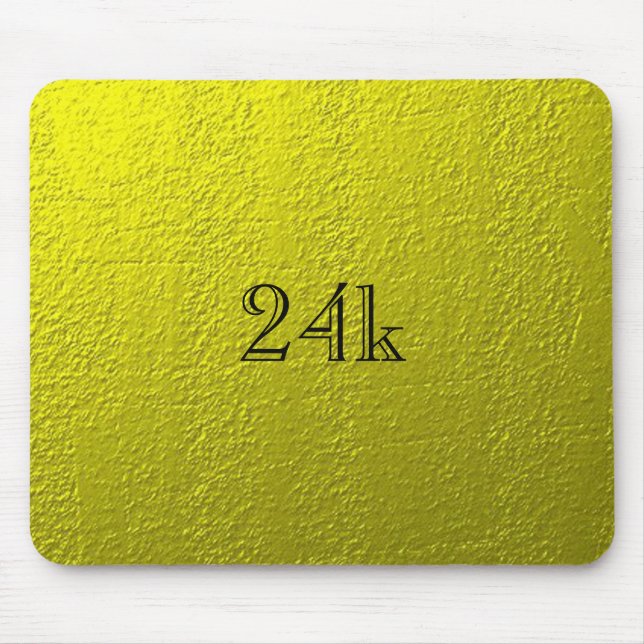 Custom Faux 24k Solid Gold Mouse Mat (Front)