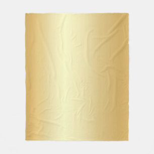 Custom Faux Gold Blank Template Glamour Modern Fleece Blanket