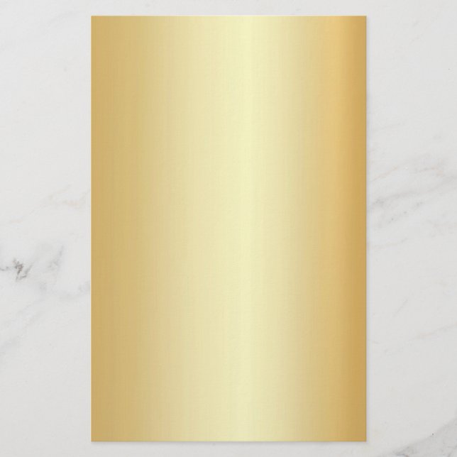 Custom Faux Gold Elegant Blank Modern Template Stationery (Front)