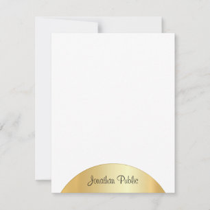 Custom Faux Gold Elegant Script Monogram Template