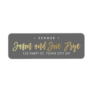CUSTOM faux gold foil script names grey + gold