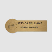 Custom Faux Gold Logo Employee Magnetic Safety Pin