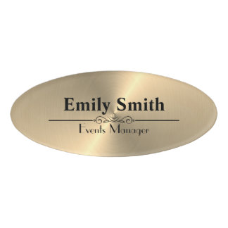 Custom Faux Gold Magnetic Acrylic Name Tag