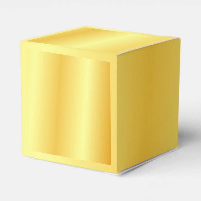 Custom Faux Gold Metallic Look Elegant Modern Favour Box (Back Side)