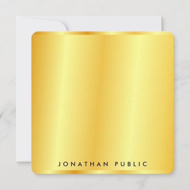 Custom Faux Gold Metallic Look Template (Front)