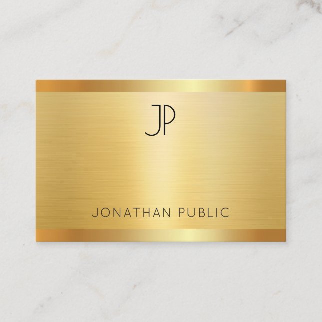 Custom Faux Gold Modern Elegant Professional Business Card (Front)