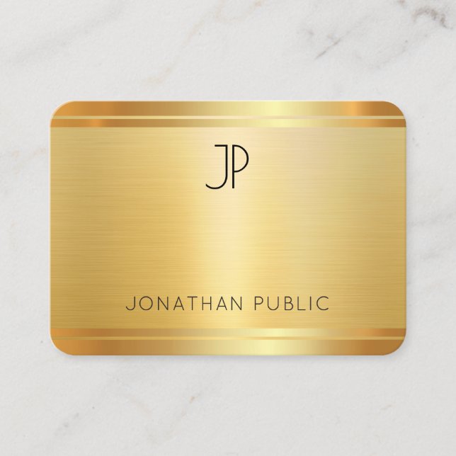 Custom Faux Gold Professional Modern Template Business Card (Front)