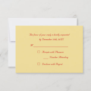Custom Faux Gold Red Elegant Christmas Party RSVP