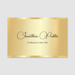 Custom Faux Gold Script Template Typography Name Name Tag