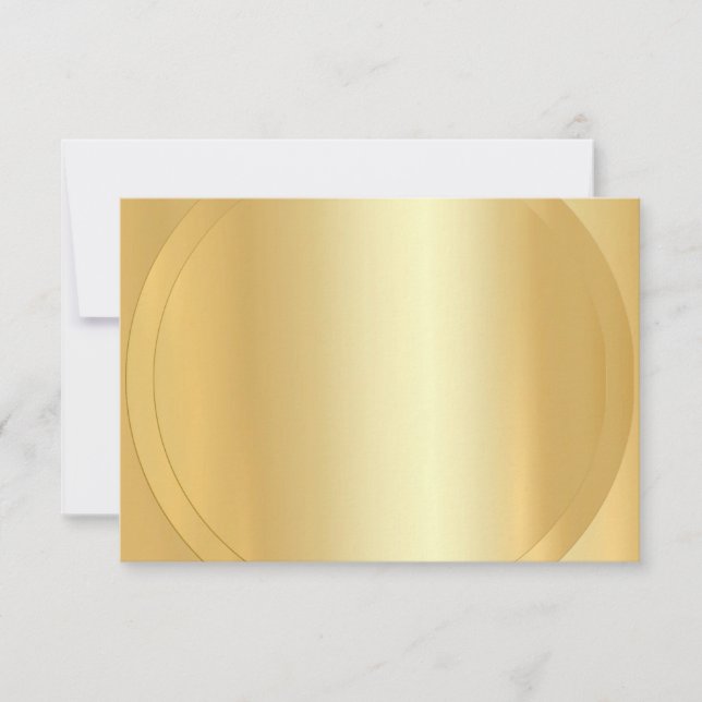 Custom Faux Gold Trendy Modern Elegant Blank Card (Front)