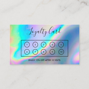 Custom Faux Holographic Loyalty Card