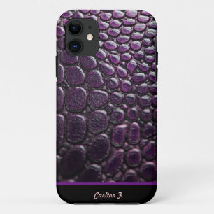 Custom Faux Purple Snake Skin Case