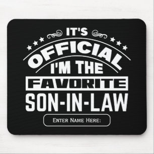 Custom Favorite Son In Law Official Funny Family Mouse Mat