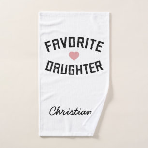 Custom Favourite Daughter Family Reunion Funny Hand Towel