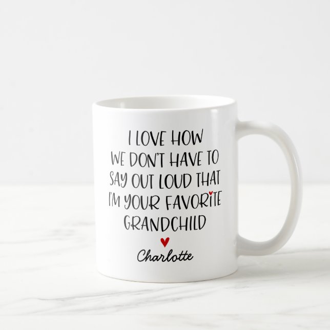 Custom Favourite Grandchild Coffee Mug (Right)