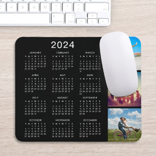 Custom Favourite Memory Photo Collage 2024 Calenda Mouse Mat