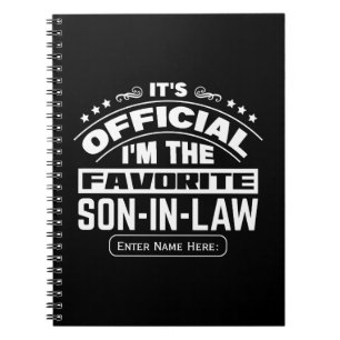 Custom Favourite Son In Law Official Funny Family Notebook