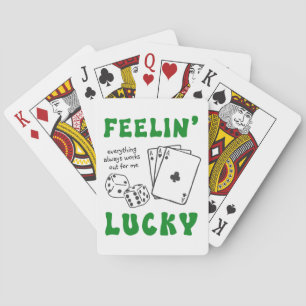 Custom Feelin' Lucky Positive Affirmation Playing Cards