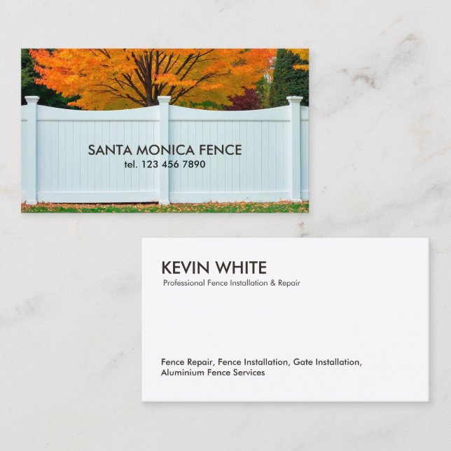 Custom Fencing Business Card (Front/Back)