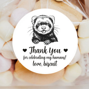 Custom Ferret Wedding Favour Stickers