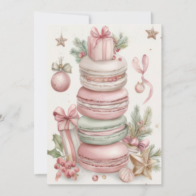 Custom Festive and elegant Christmas Greeting Card (Front)