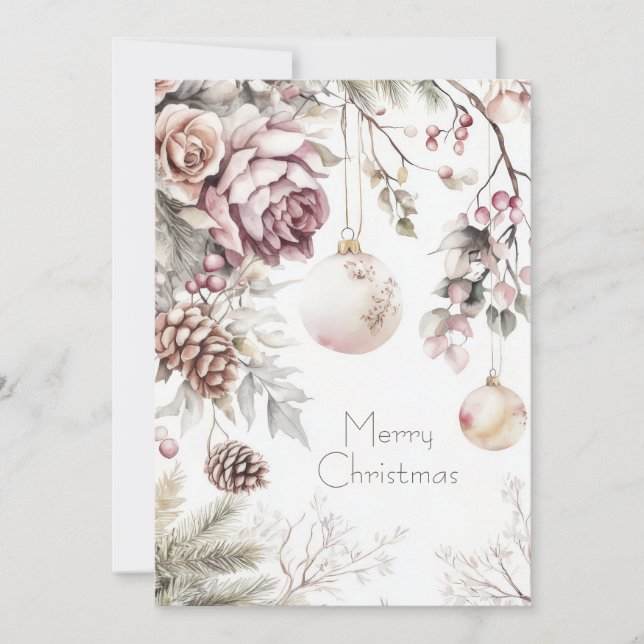 Custom festive Christmas Greeting Card (Front)