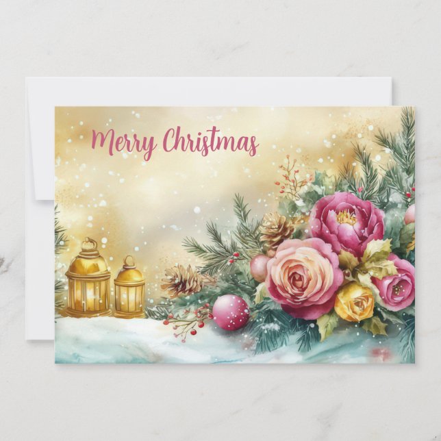 Custom festive Christmas Greeting Card (Front)
