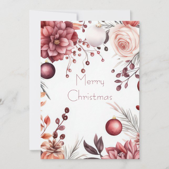 Custom festive Christmas Greeting Card (Front)