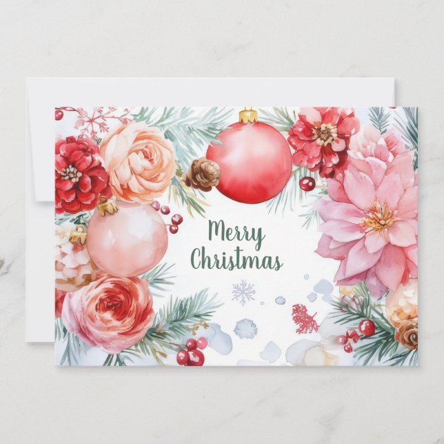Custom festive Christmas Greeting Card (Front)