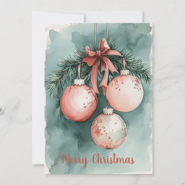 Custom festive Christmas Greeting Card (Front)