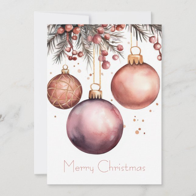 Custom festive Christmas Greeting Card (Front)