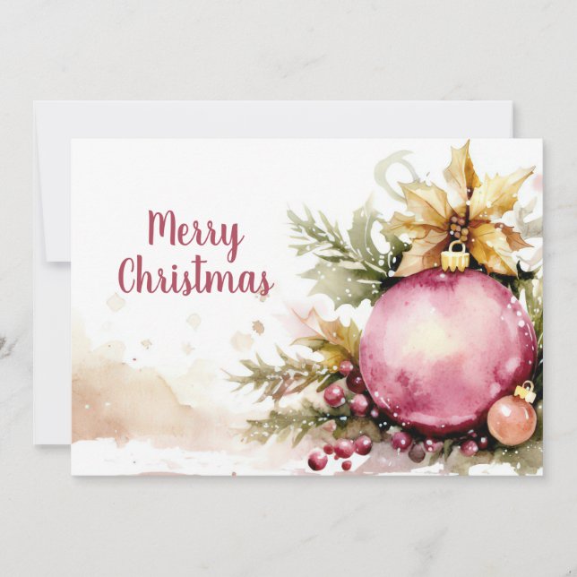 Custom festive Christmas Greeting Card (Front)