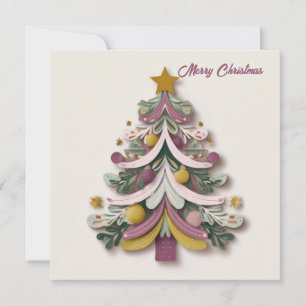 Custom festive Christmas Tree Greeting Card
