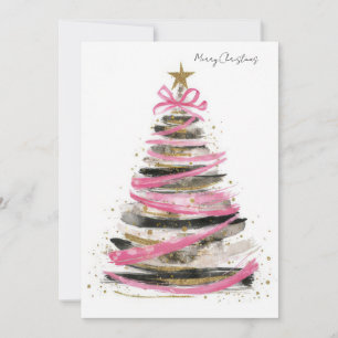 Custom festive Christmas Tree Greeting Holiday Card