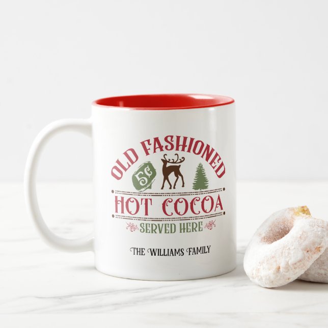 Custom Festive Hot Cocoa Mug (With Donut)