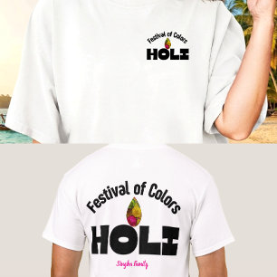 Custom Festive of Colours Holi Light Celebration  T-Shirt