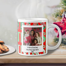Custom Festive Red Green Christmas Photo