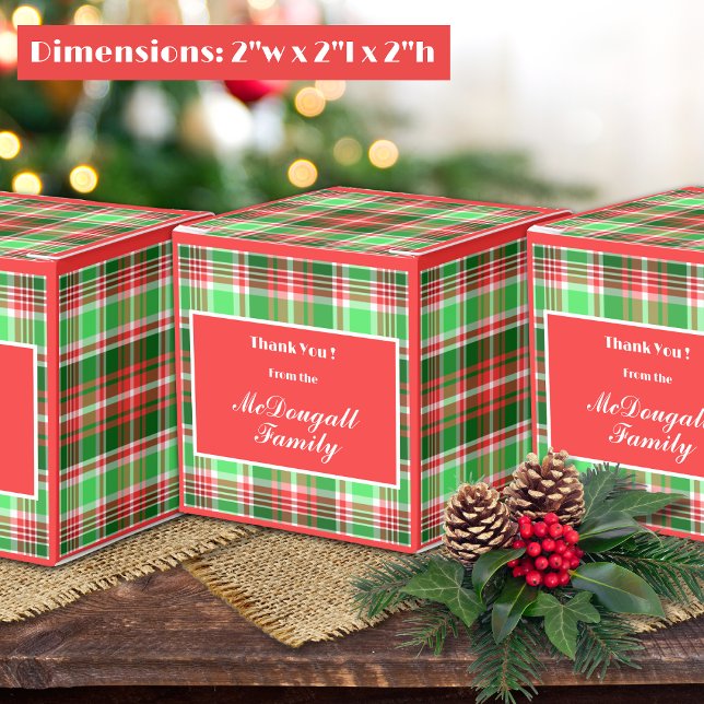 Custom Festive Red Green White Christmas Holiday  Favour Box (Creator Uploaded)