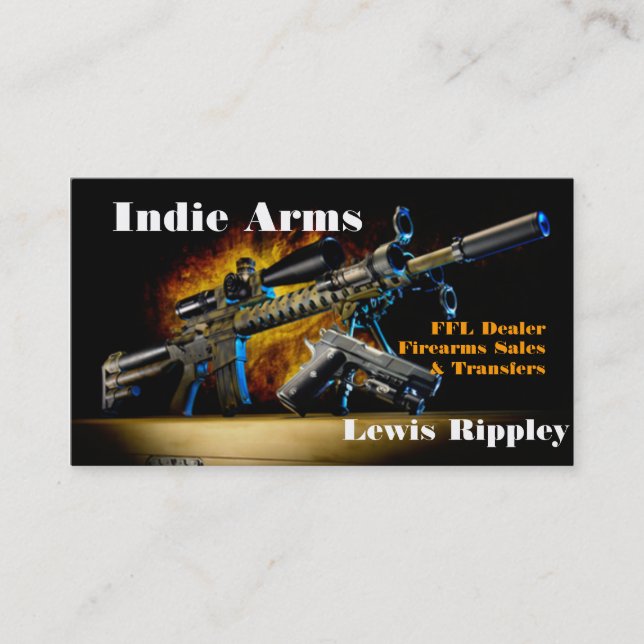 Custom FFL business card (Front)