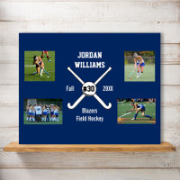 Custom Field Hockey Photo Collage Name Team Number