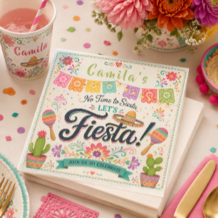 Custom Fiesta Party Napkins Colorful Mexican
