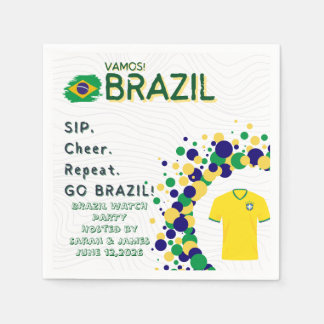 Custom FIFA World Cup Brazil VAMOS! GO BRAZIL Napkin