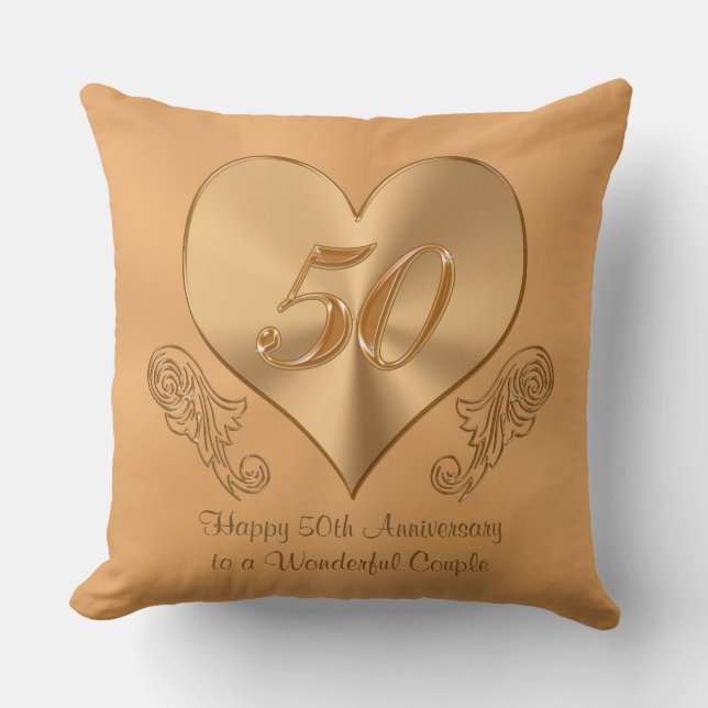 Custom Fiftieth Anniversary Gifts, Pillow (Front)