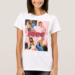 Custom filtered love photo x4 T-Shirt