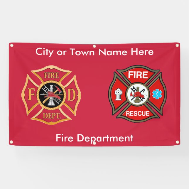 Custom Fire Department Outdoor Banner (Horizontal)