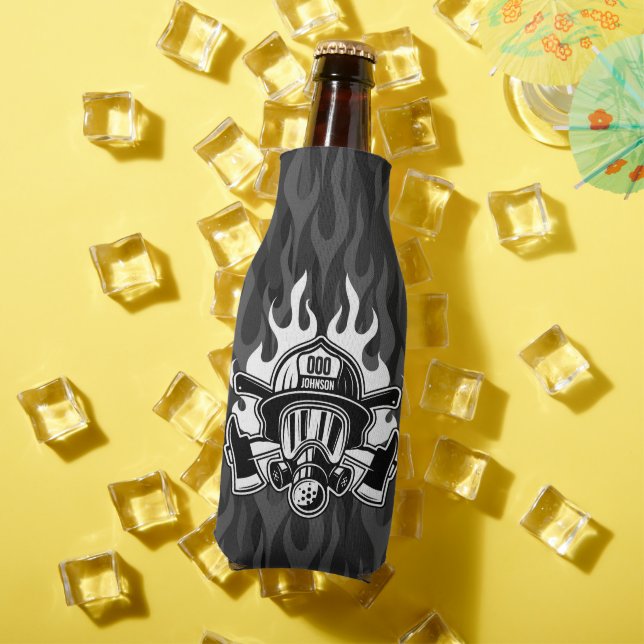 Custom Firefighter Rescue Fire Department Station  Bottle Cooler (In Situ Summer)