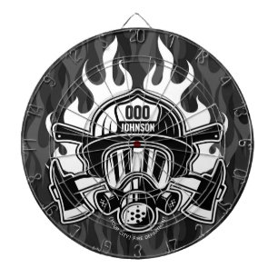 Custom Firefighter Rescue Fire Department Station Dartboard