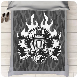 Custom Firefighter Rescue Fire Department Station Fleece Blanket