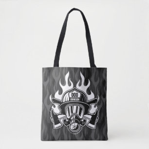 Custom Firefighter Rescue Fire Department Station Tote Bag